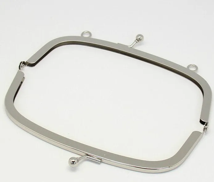 7"(17.5cm) Silver Purse Frame Clutch Bag Hanger Glue-In Style