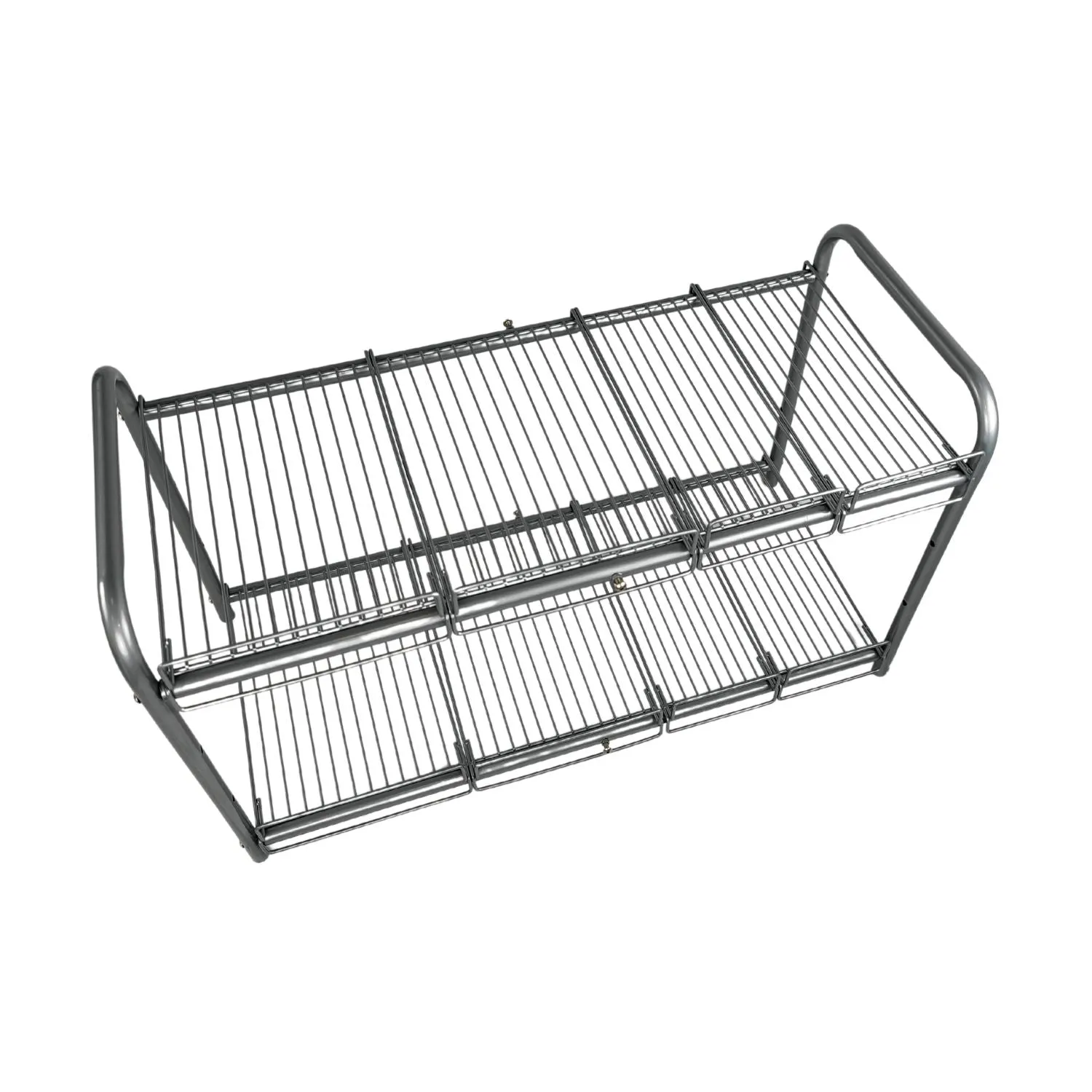 Adjustable Expandable 2 Tier Under Sink Organizer, Alloy Steel, GOMINIMO