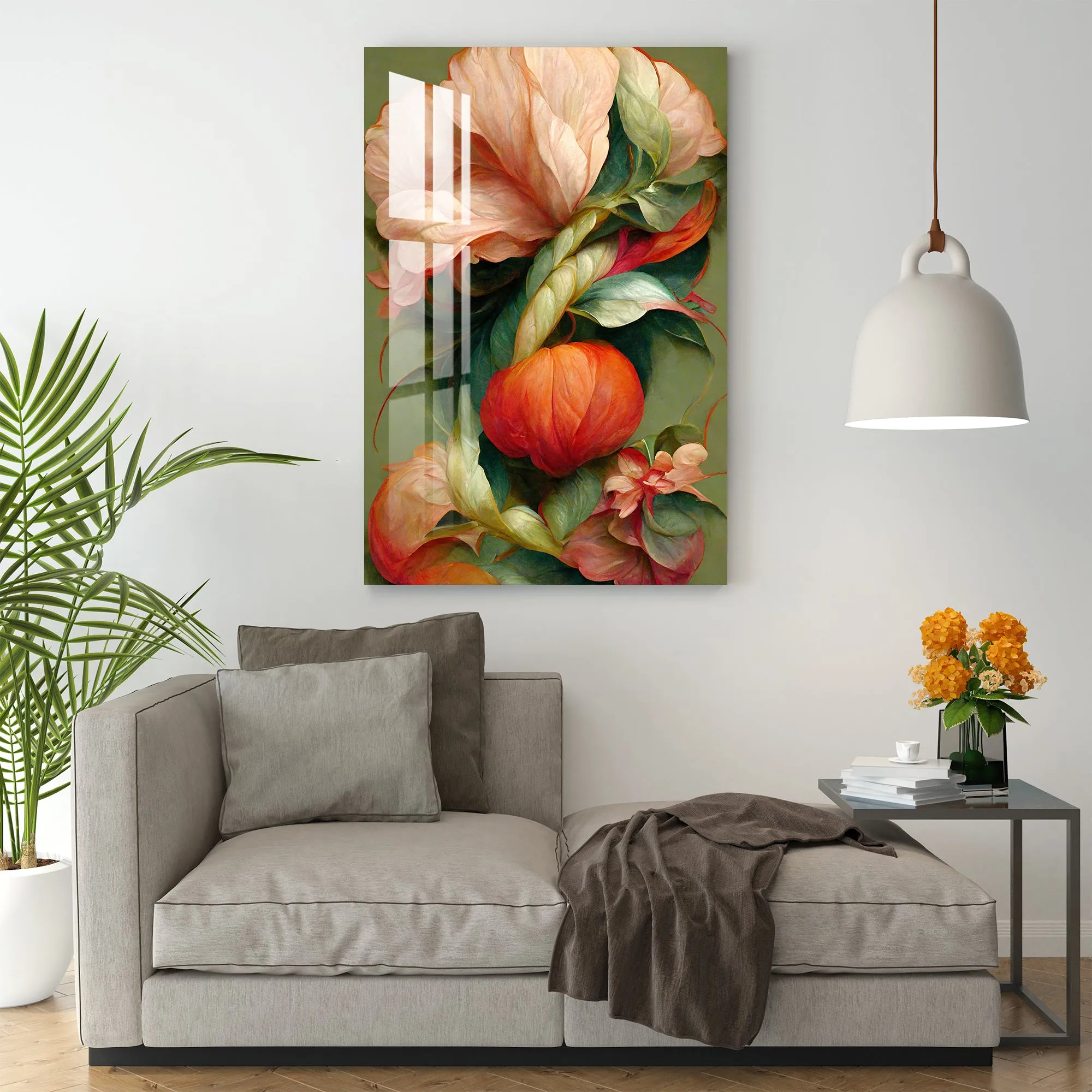 Baroque Style Floral Acrylic Wall Art