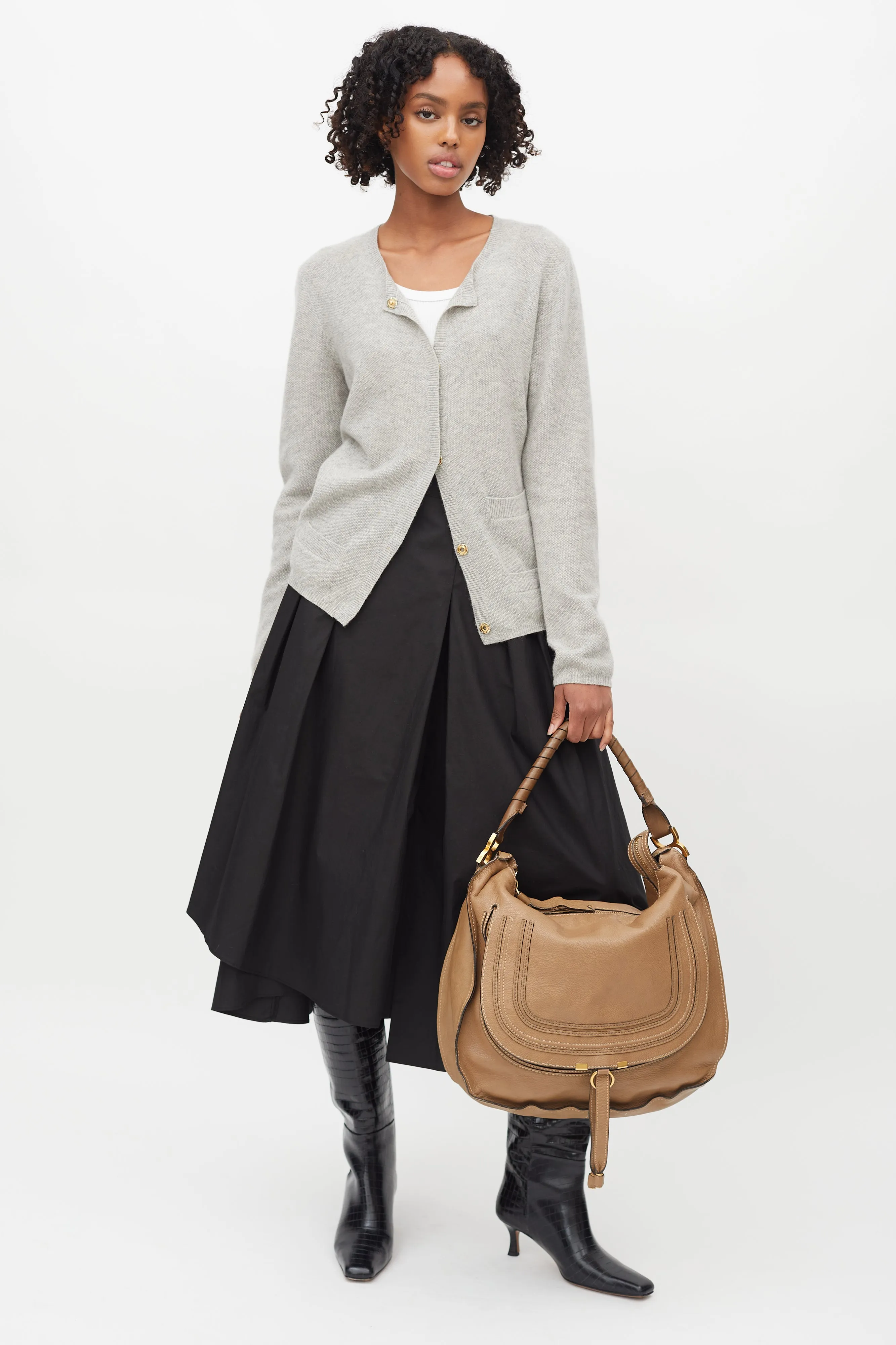 Brown Leather Marcie XL Tote Bag