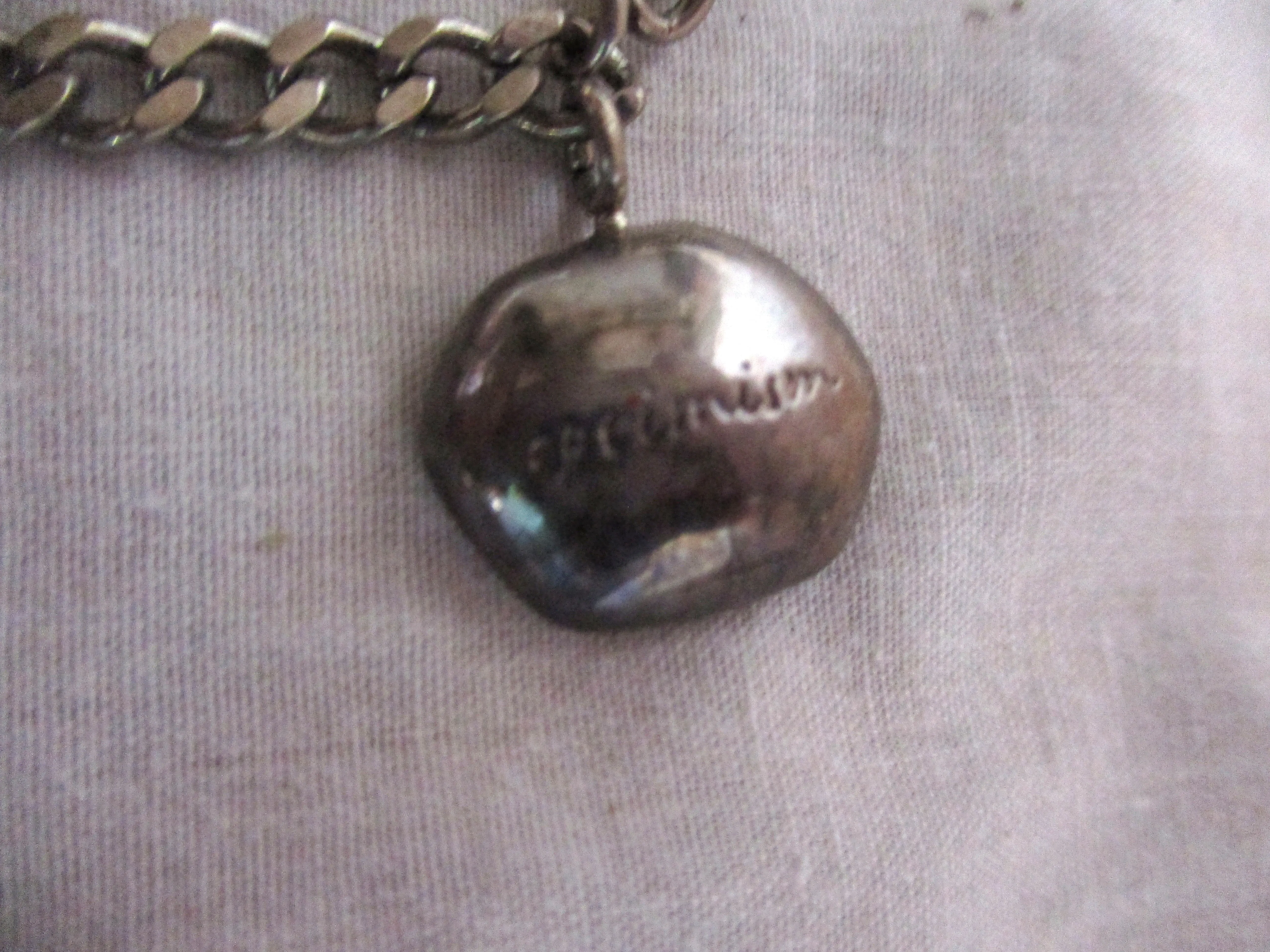 CERRUTI IMAGE Charm Jewel Bracelet CREATIVITY FUTURE INSPIRATION OPTIMISM Silver Chainlink