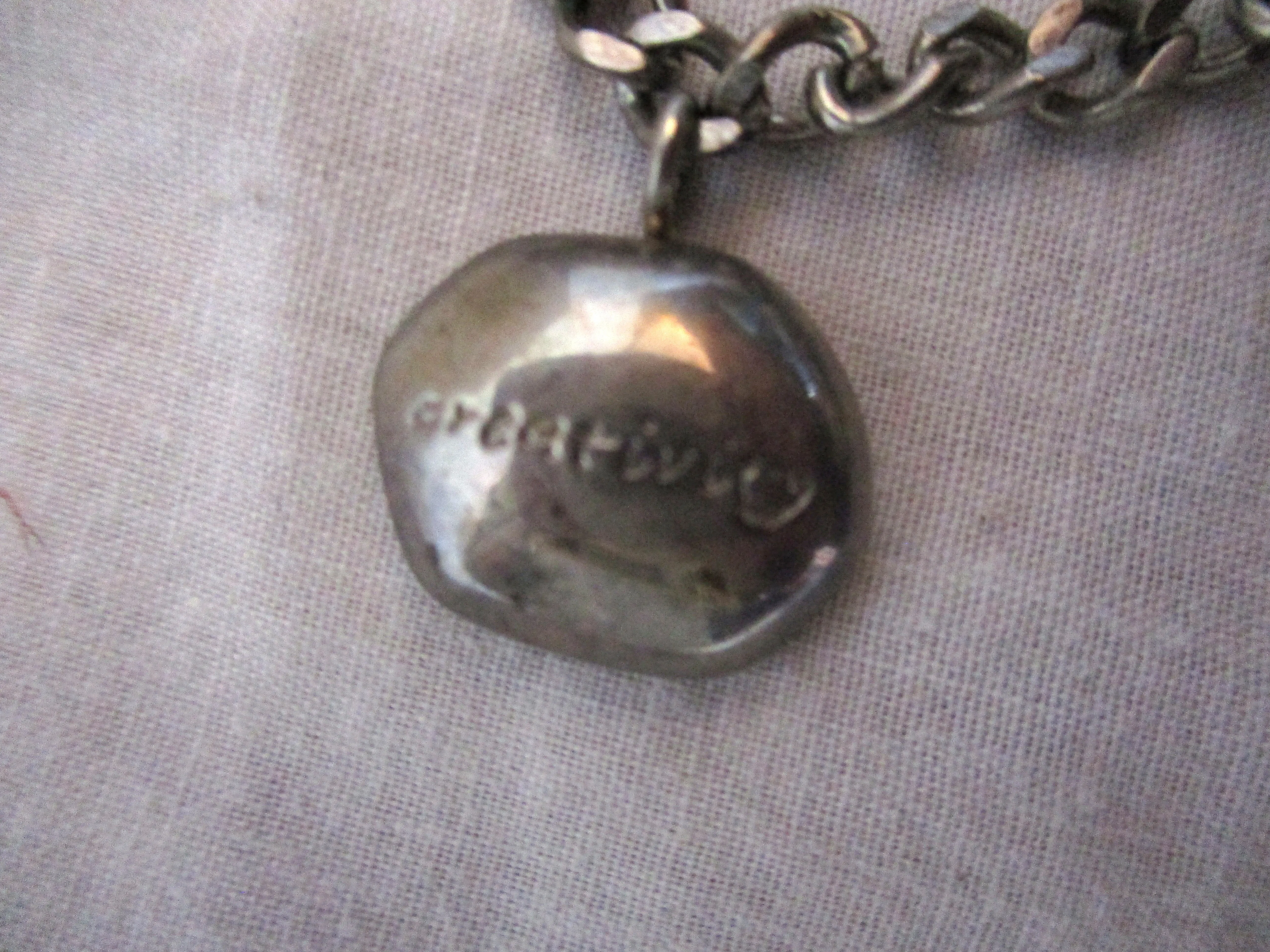 CERRUTI IMAGE Charm Jewel Bracelet CREATIVITY FUTURE INSPIRATION OPTIMISM Silver Chainlink