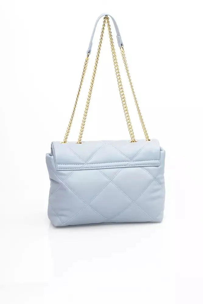 Elegant Light Blue Shoulder Flap Bag