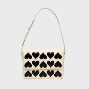 FLAP BAG EMILIANA HUESO NEGRO