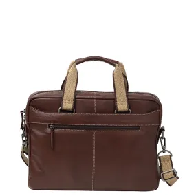 HAYDEN RFID BLOCKING LEATHER BRIEFCASE