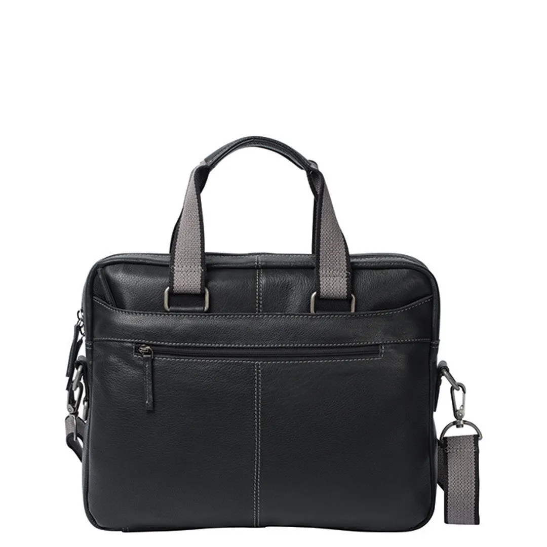HAYDEN RFID BLOCKING LEATHER BRIEFCASE