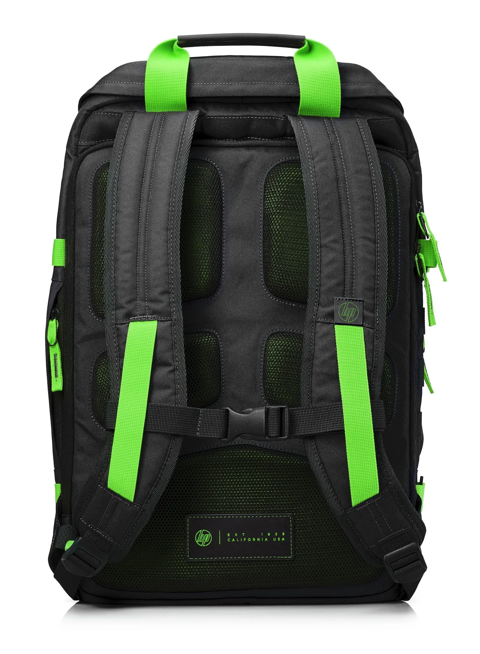 HP Odyssey T5P98AA Backpack for 15.6-inch Laptops (Black/Electric Green)