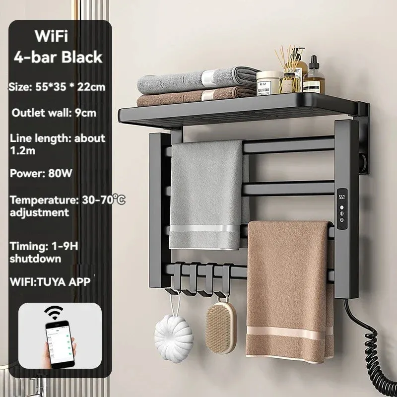 Intelligent Electric Heated Towel Drying Organizer Rack