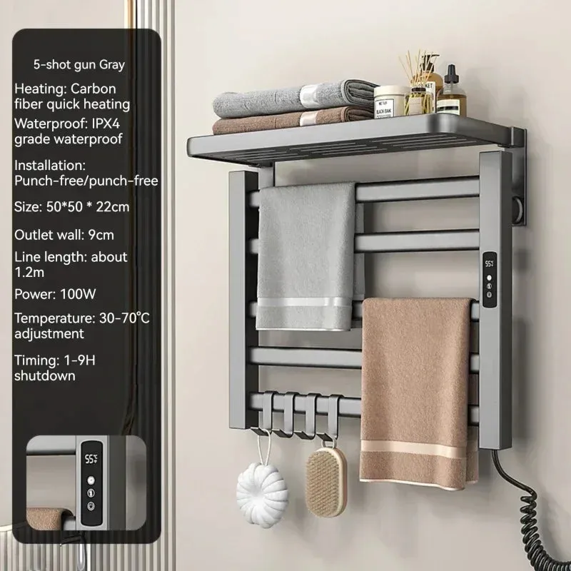 Intelligent Electric Heated Towel Drying Organizer Rack