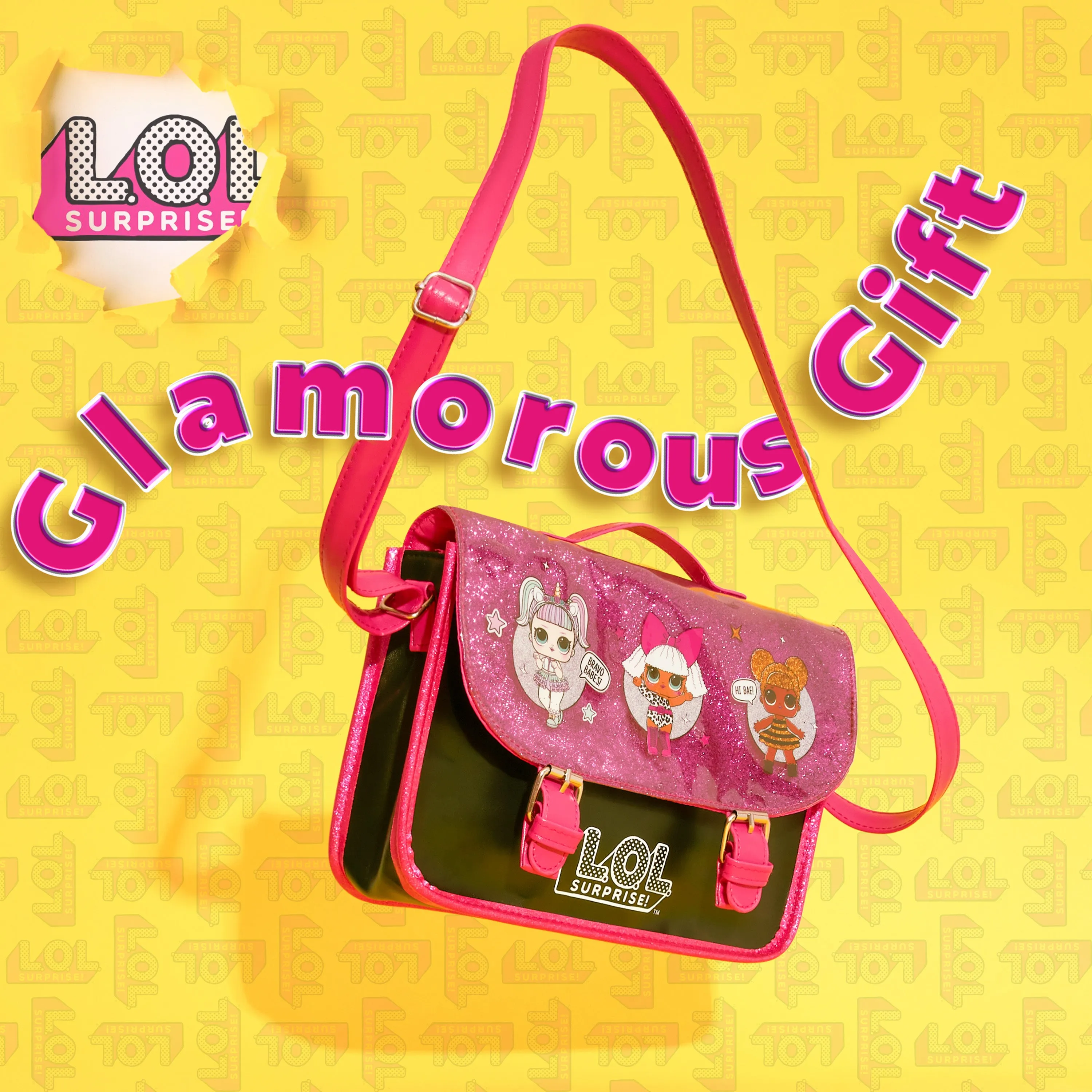 L.O.L. Surprise! Girls Handbag - Kids Crossbody Shoulder Bag with Adjustable Strap