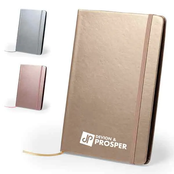Metallic PU Leather 80 Sheet Notebook