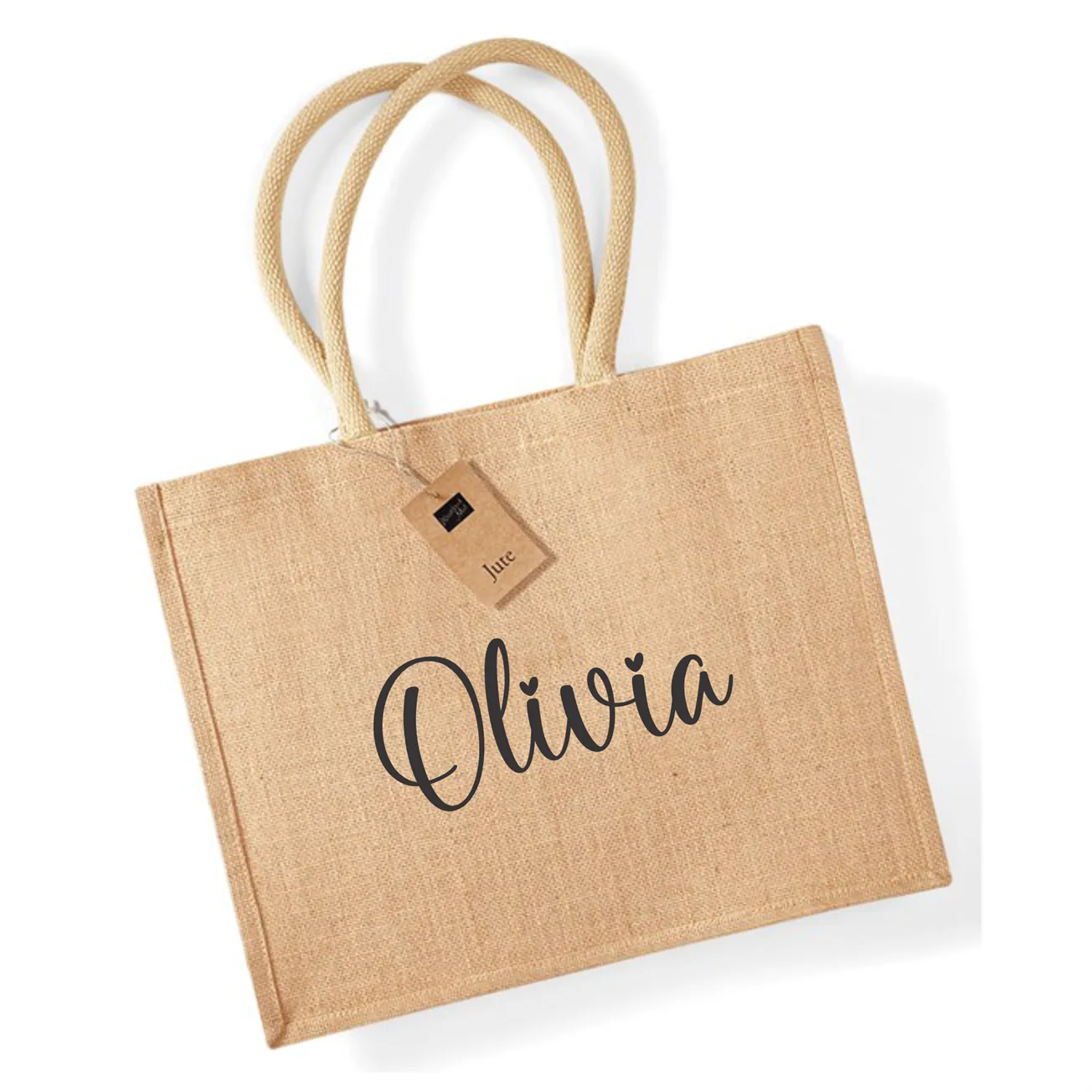 Personalised Text Jute Gift Bag