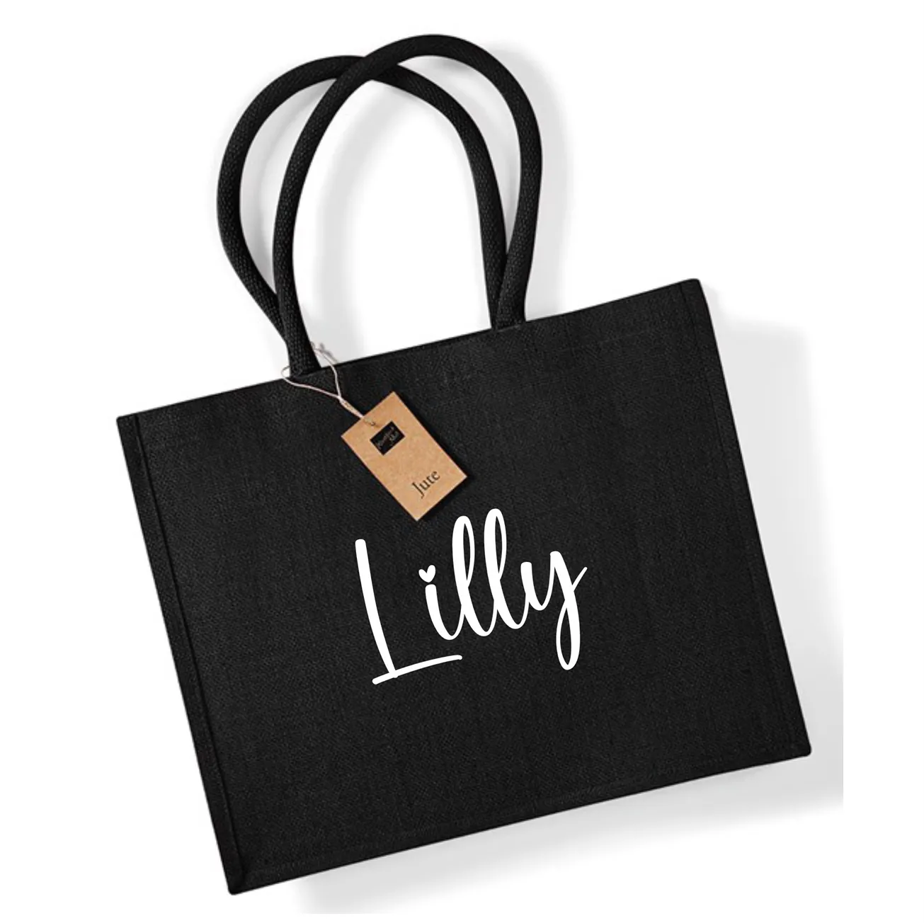 Personalised Text Jute Gift Bag