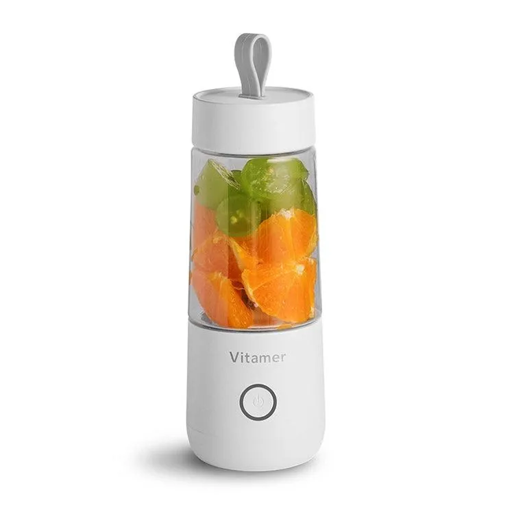 Portable Rechargeable Fruit Juicer & Blender with Integrated Lemon Squeezer and Reamer