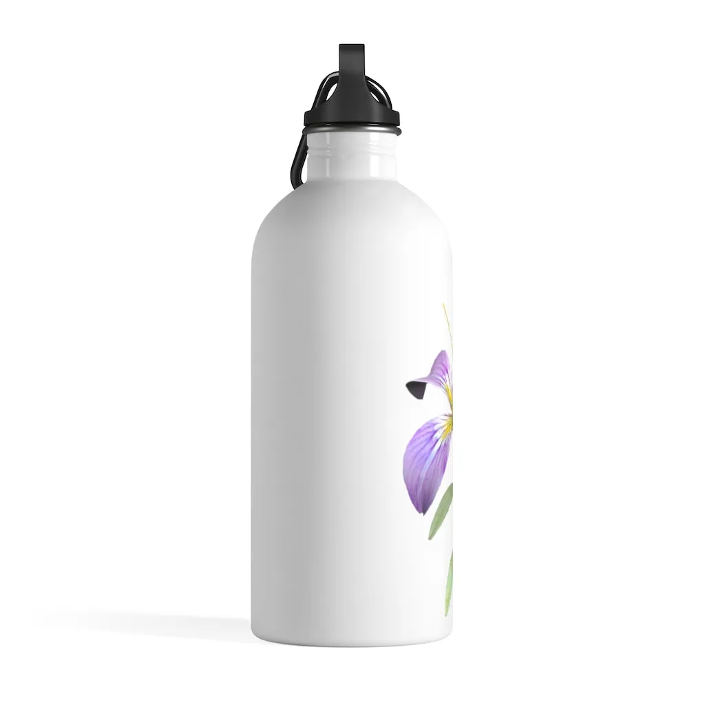 Purple Flower Stainless Steel Water Bottle