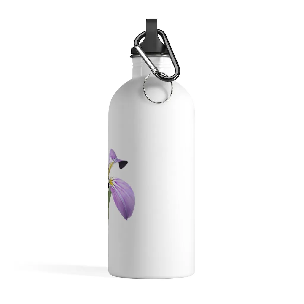 Purple Flower Stainless Steel Water Bottle