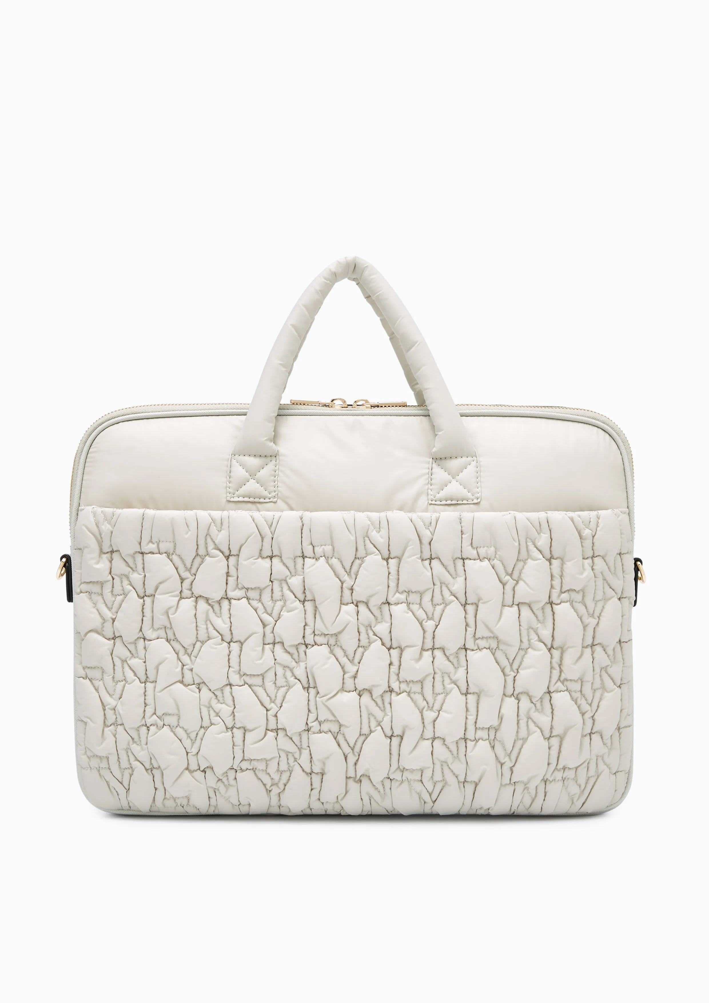 Roslyn Quilted Laptop Briefcase Grey