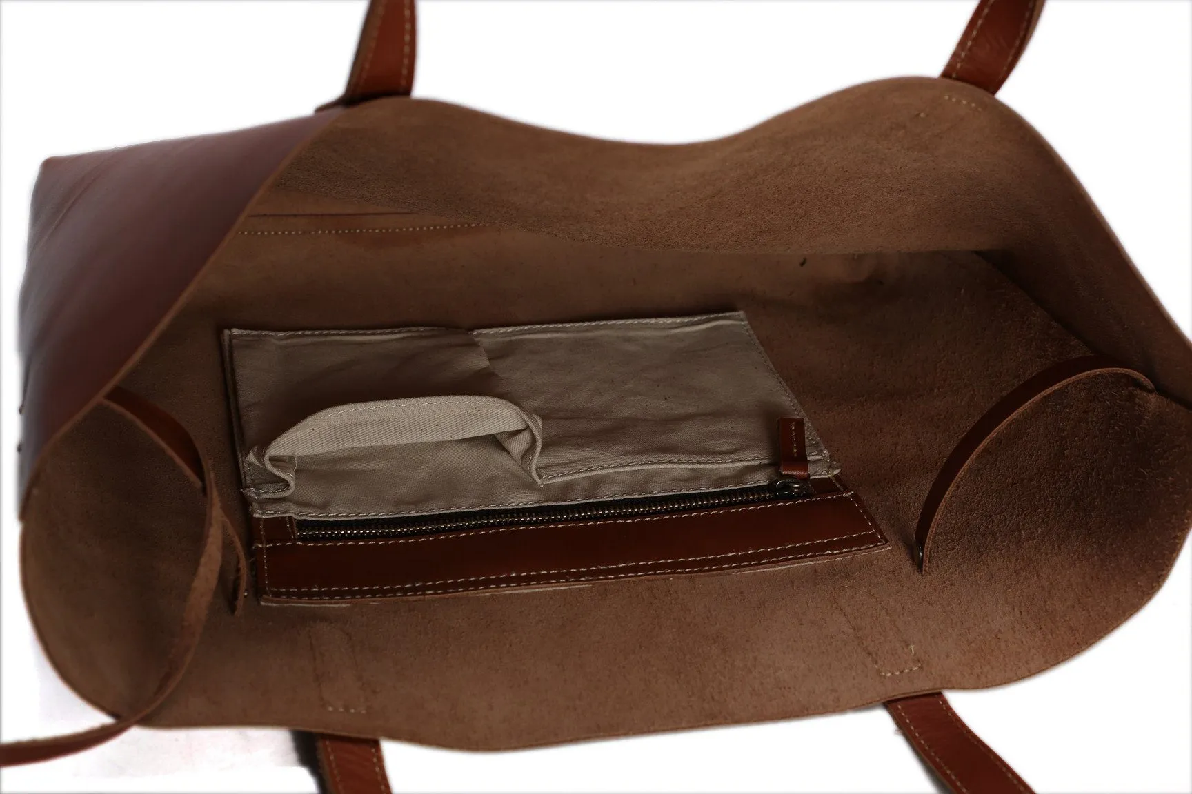 Vintage Genuine Leather Women Tote Bag Handmade Shopping Bag