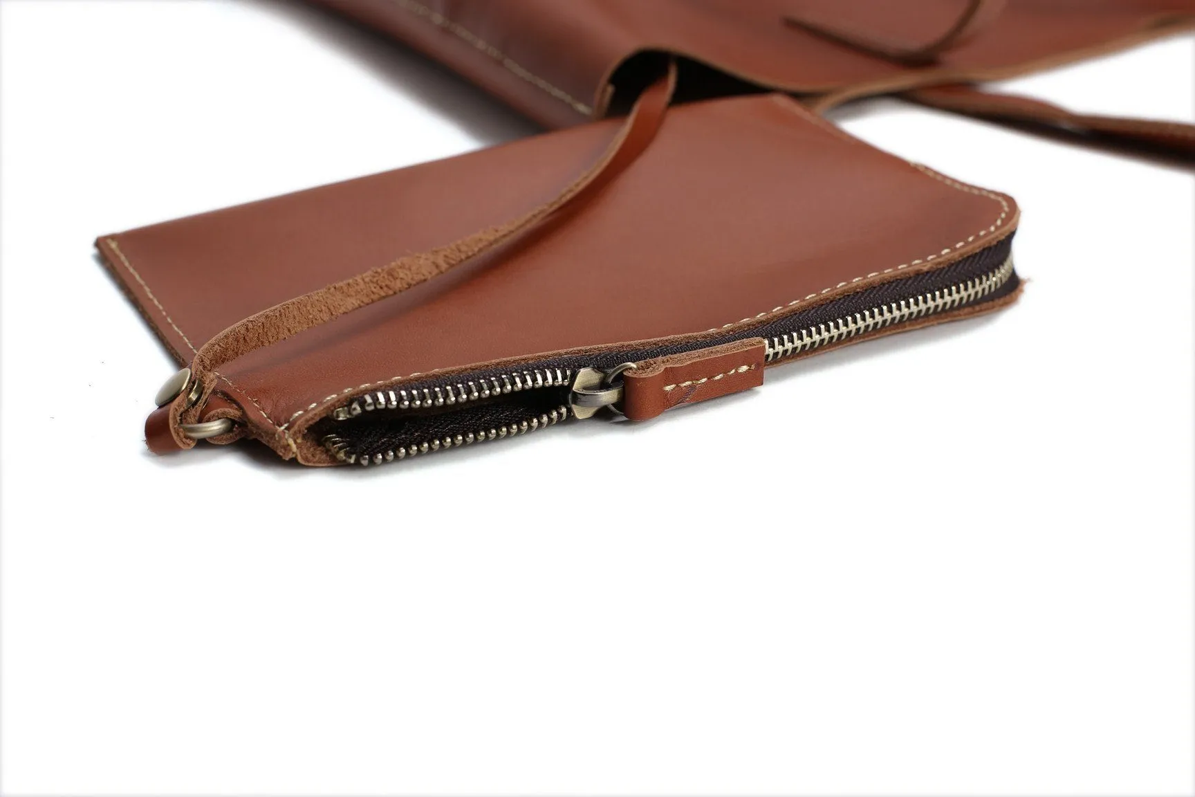 Vintage Genuine Leather Women Tote Bag Handmade Shopping Bag