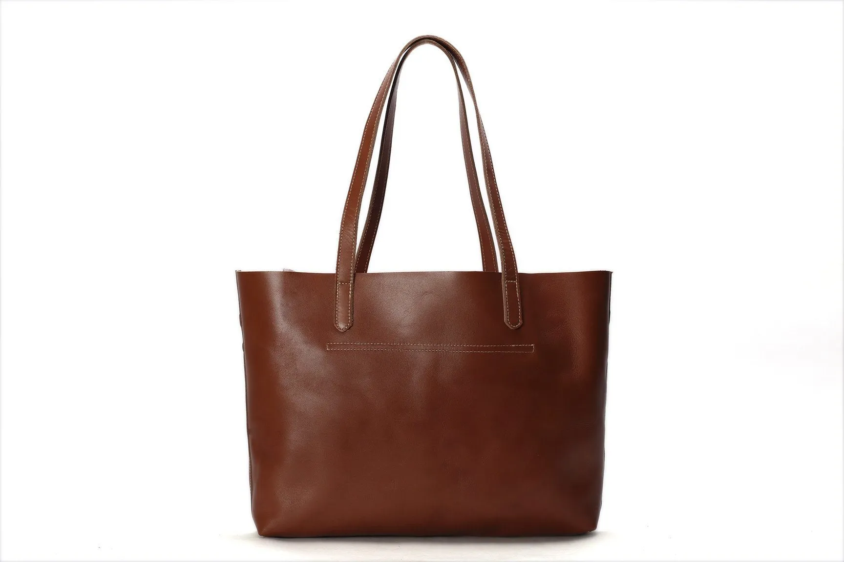 Vintage Genuine Leather Women Tote Bag Handmade Shopping Bag