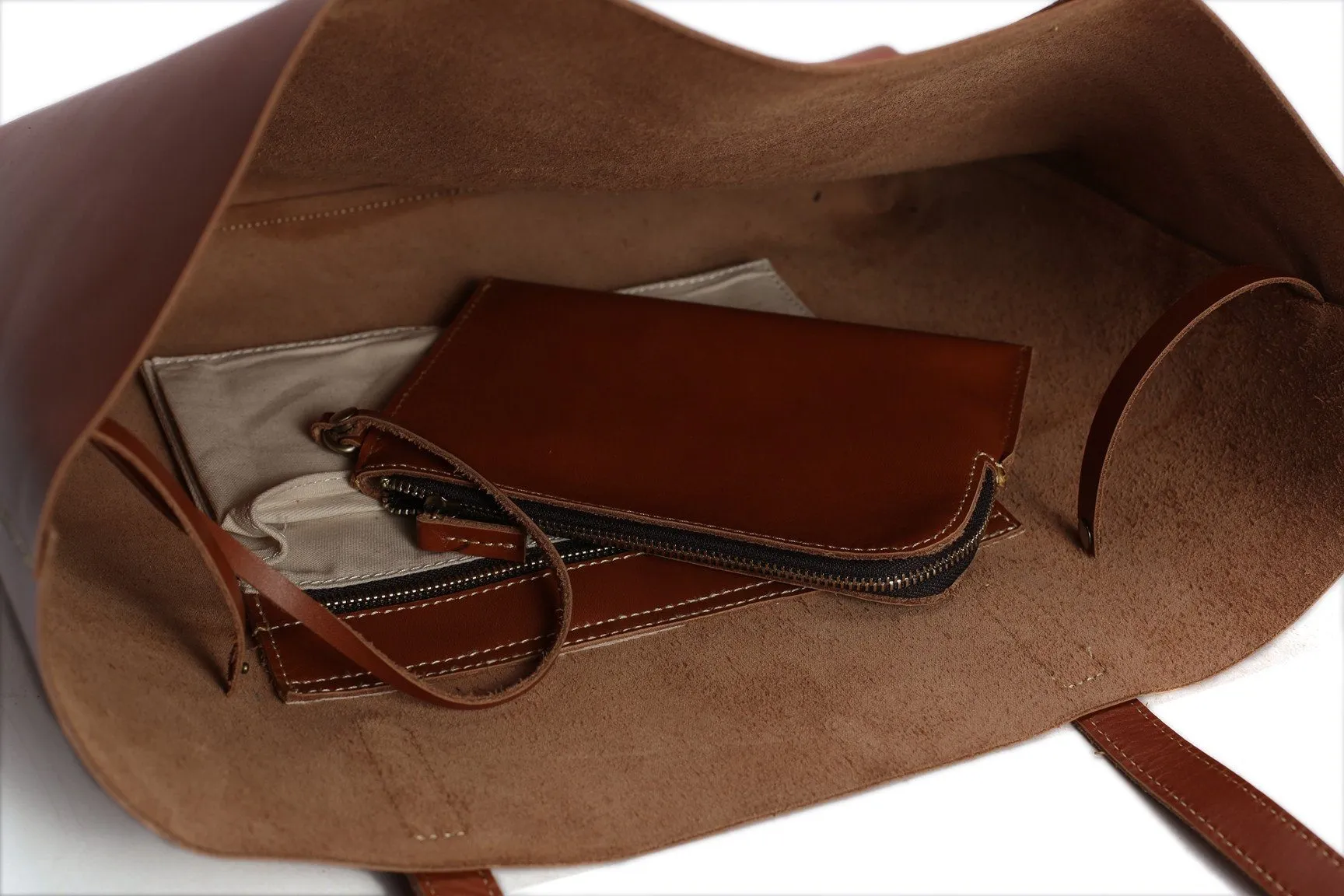 Vintage Genuine Leather Women Tote Bag Handmade Shopping Bag