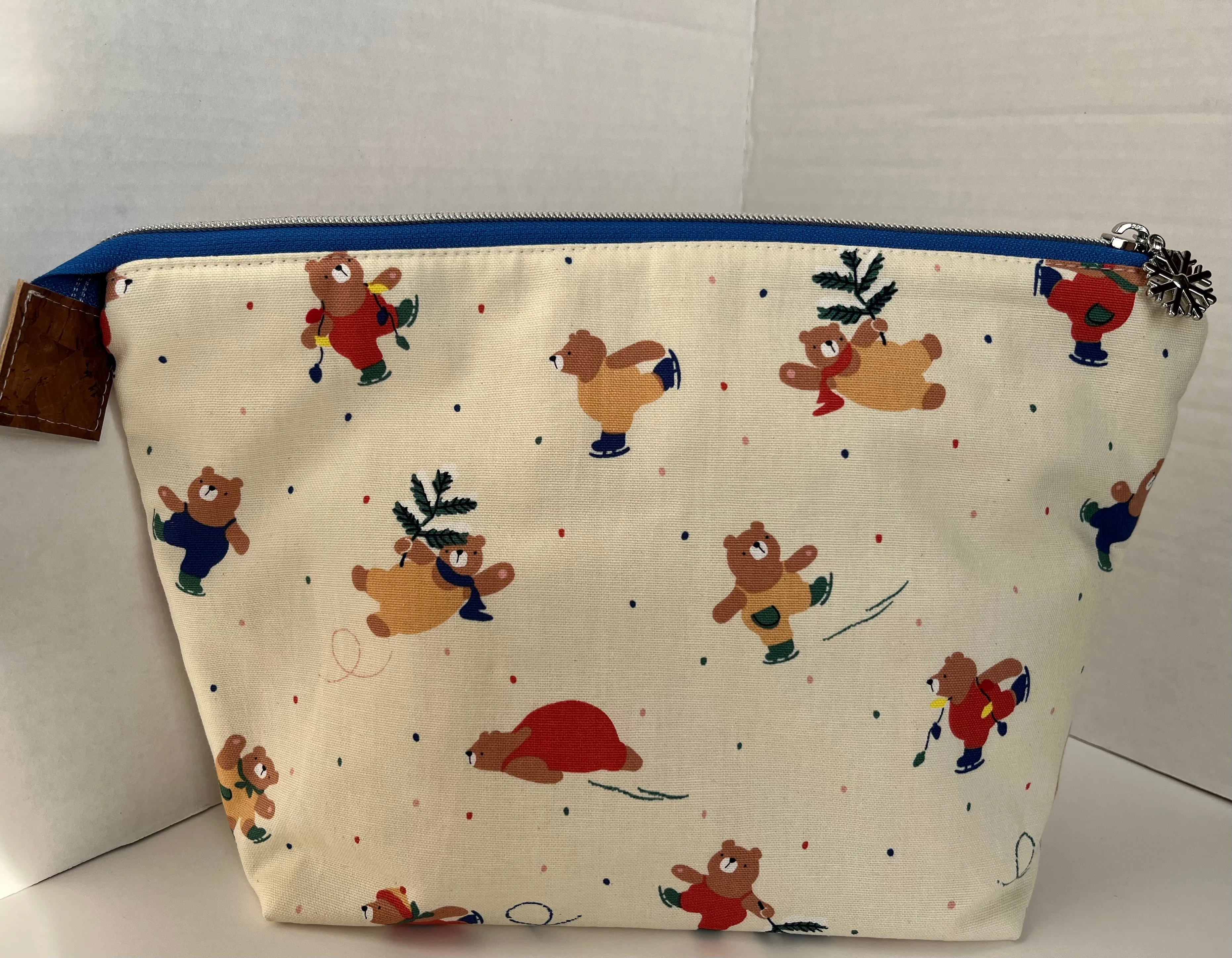 Winter Holiday Bears Large Cosmetics Bag,Toiletry Bag