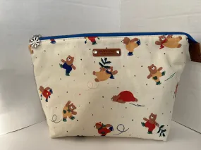Winter Holiday Bears Large Cosmetics Bag,Toiletry Bag